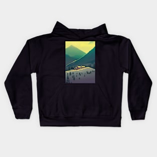 COSY LOVELY MOUNTAIN VIEW SUNRISE Kids Hoodie